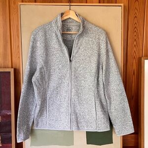 NWOT Bass heathered grey zip up sweater size XL